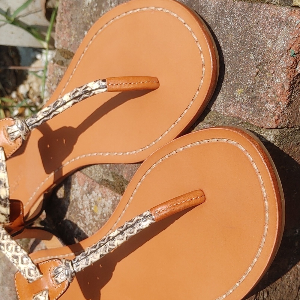 Coach Embossed Animal Print Clarkson T-Strap Sandals Size 9.5 (1712) - Picture 6 of 9
